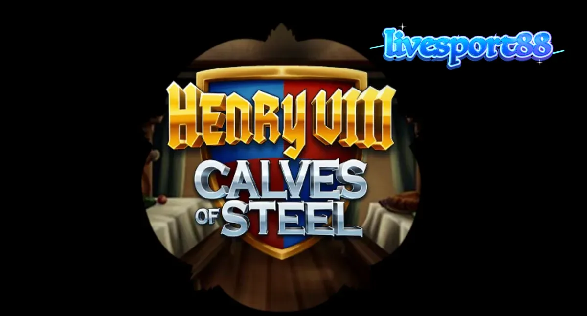 Henry 8th Calves of Steel slot machine interface showing Tudor king in a gym